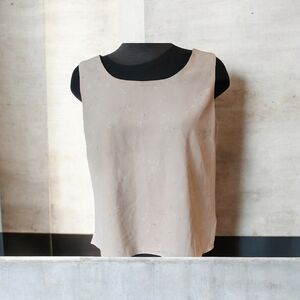 Elegant Cream Sleeveless Top